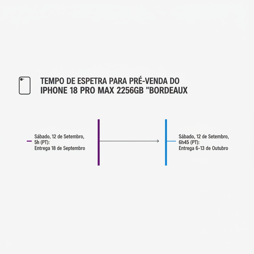Os prazos de entrega do iPhone 18 Pro Max se estenderam rapidamente após o início da pré-venda.